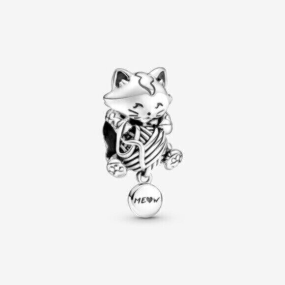 Pandora Kitten & Yarn Ball Charm - Picture 1 of 4